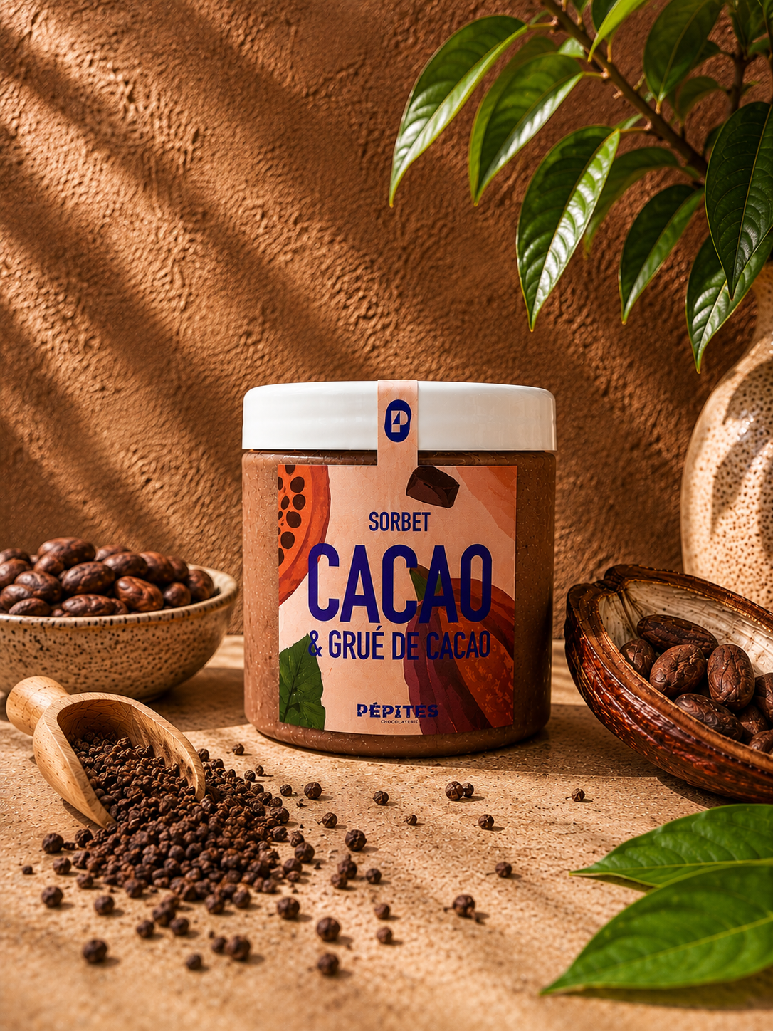 Sorbet Cacao aux éclats de Fèves